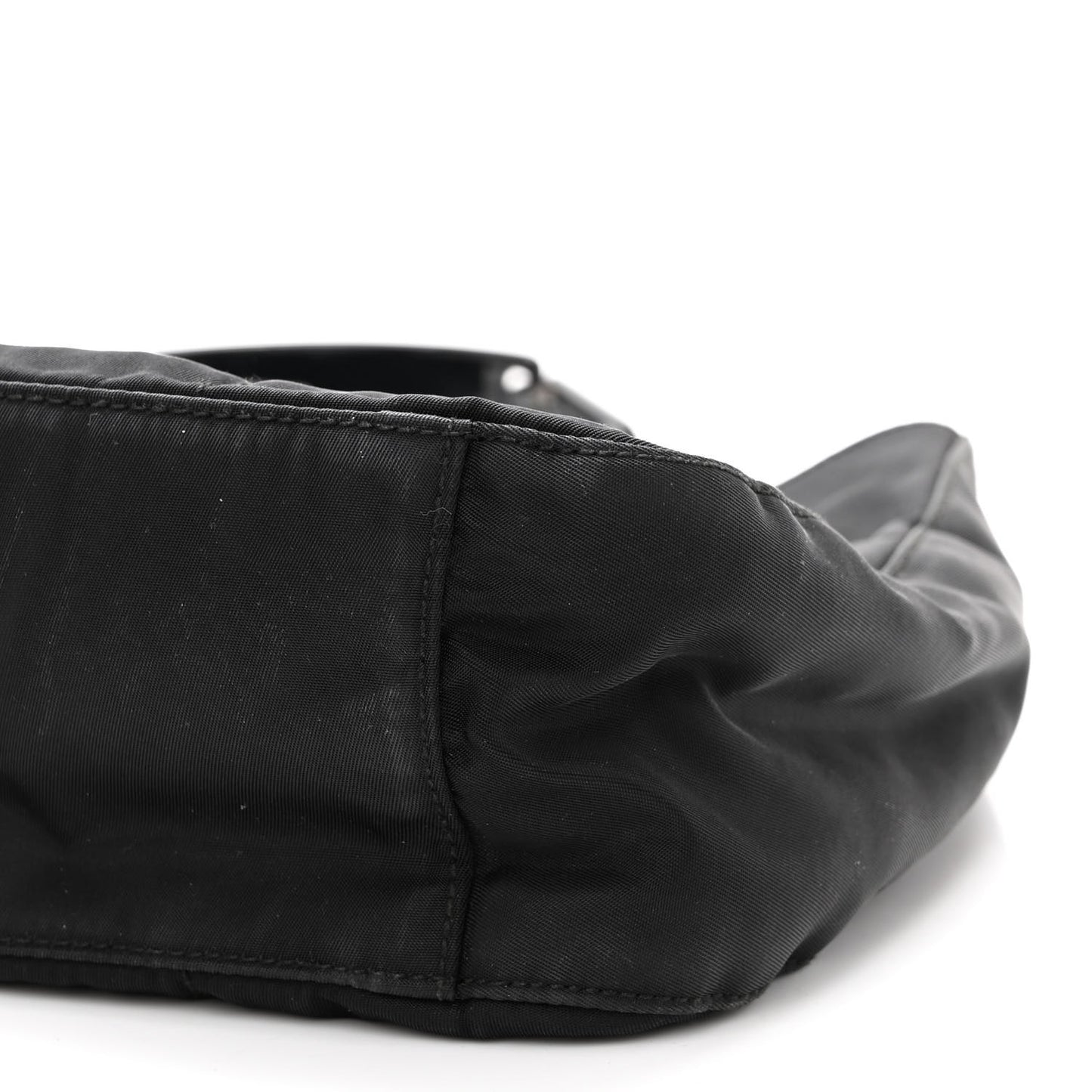 Tessuto Nylon Metal Links Shoulder Bag Black