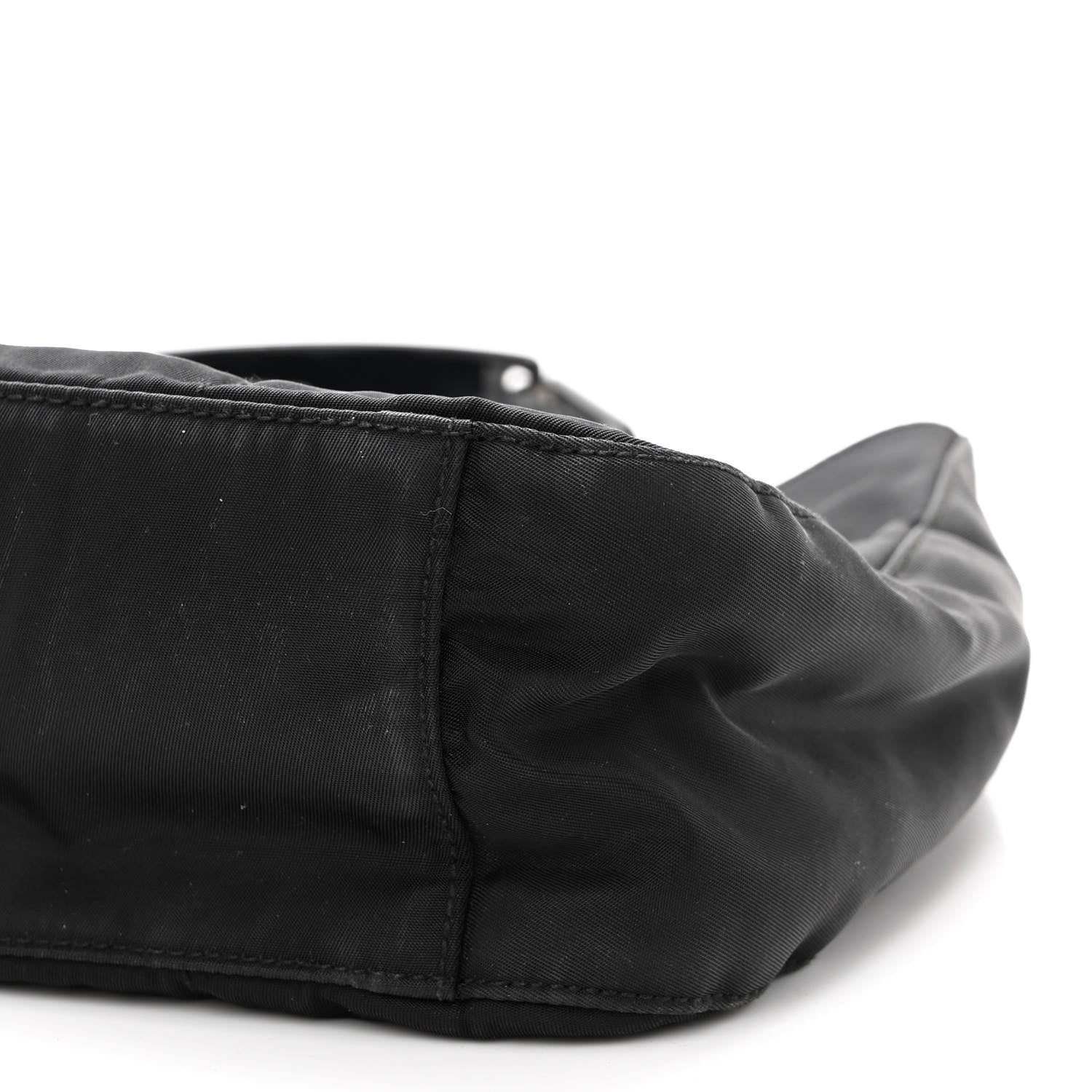 Prada Tessuto Nylon Metal Links Shoulder Bag Black 9 of 9