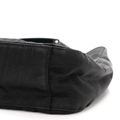Prada Tessuto Nylon Metal Links Shoulder Bag Black 9 of 9