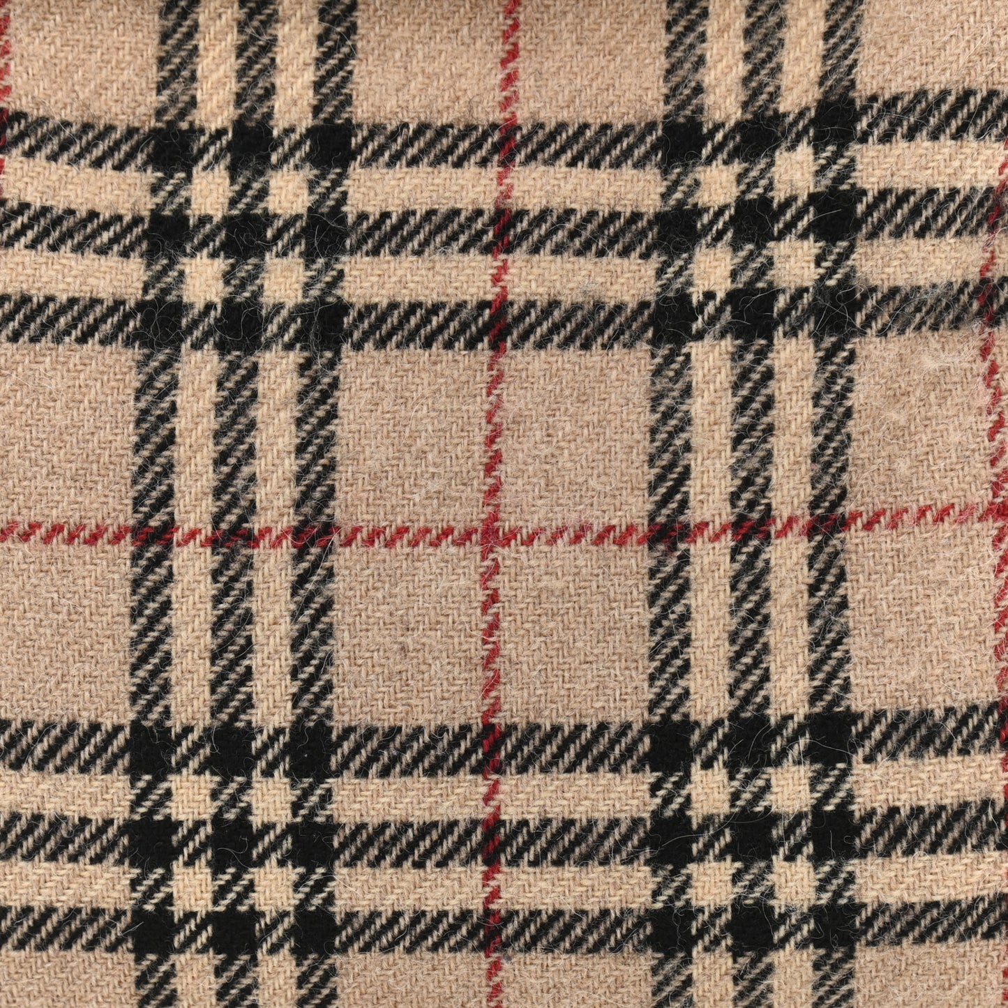 Wool House Check Shoulder Bag Beige