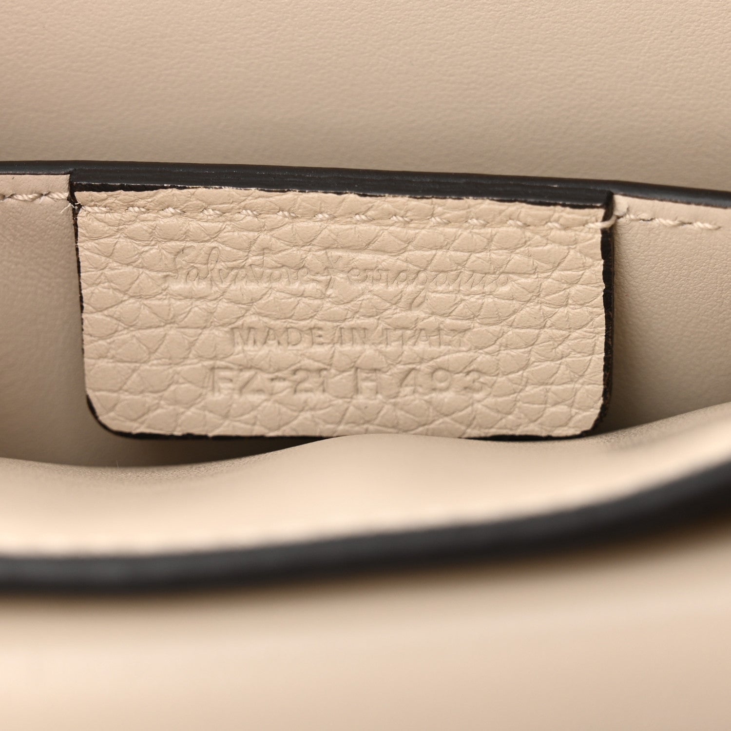 Salvatore Ferragamo Calfskin Small Margot Top Handle Satchel Beige 7 of 10