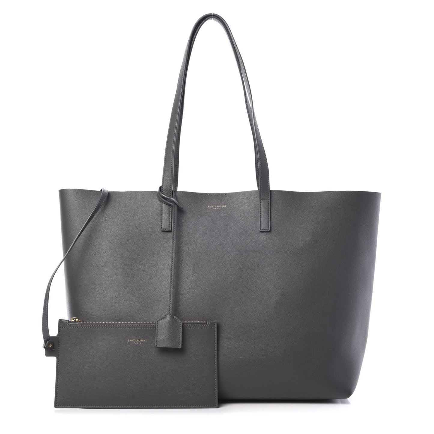 Calfskin Large Shopping Tote Dark Grey