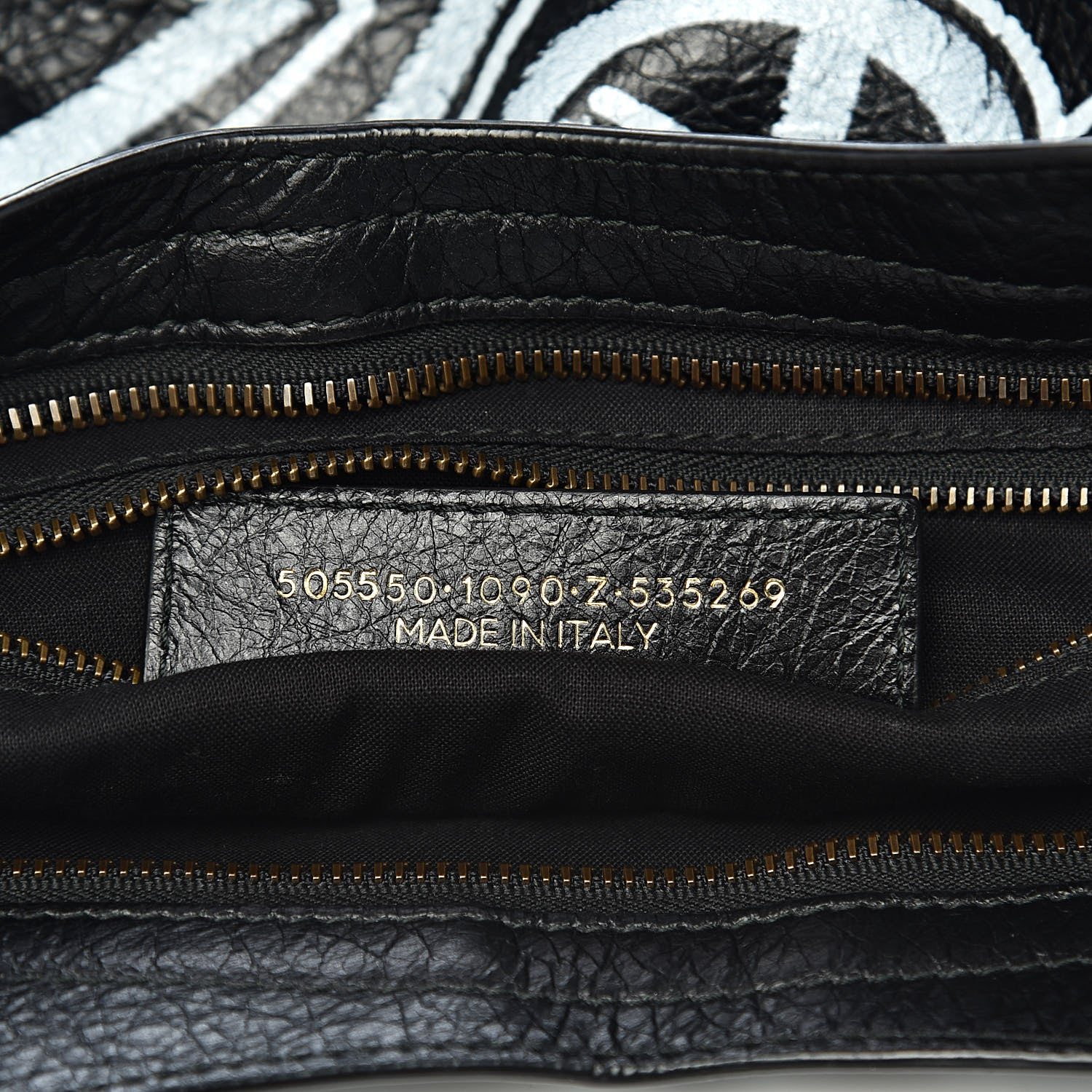 Balenciaga Agneau Arena Graffiti All Over Classic Hardware City Black White 7 of 10