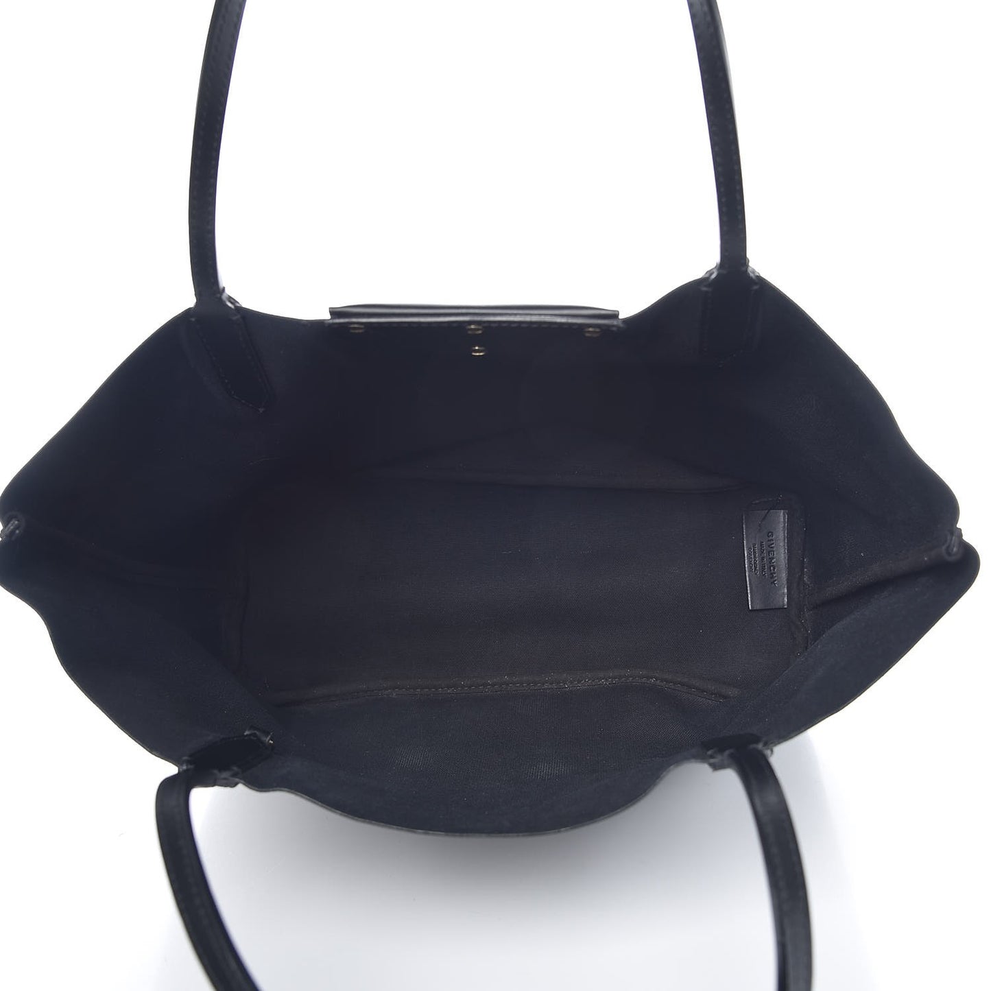 Textured Coated Canvas Bambi Print Large Antigona Tote Black