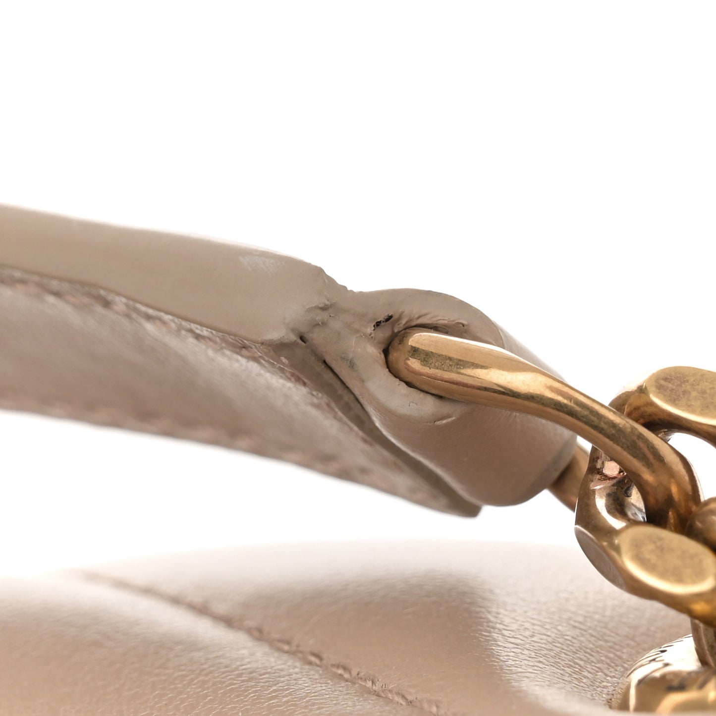 Calfskin Y Quilted Monogram Medium Loulou Chain Satchel Dark Beige