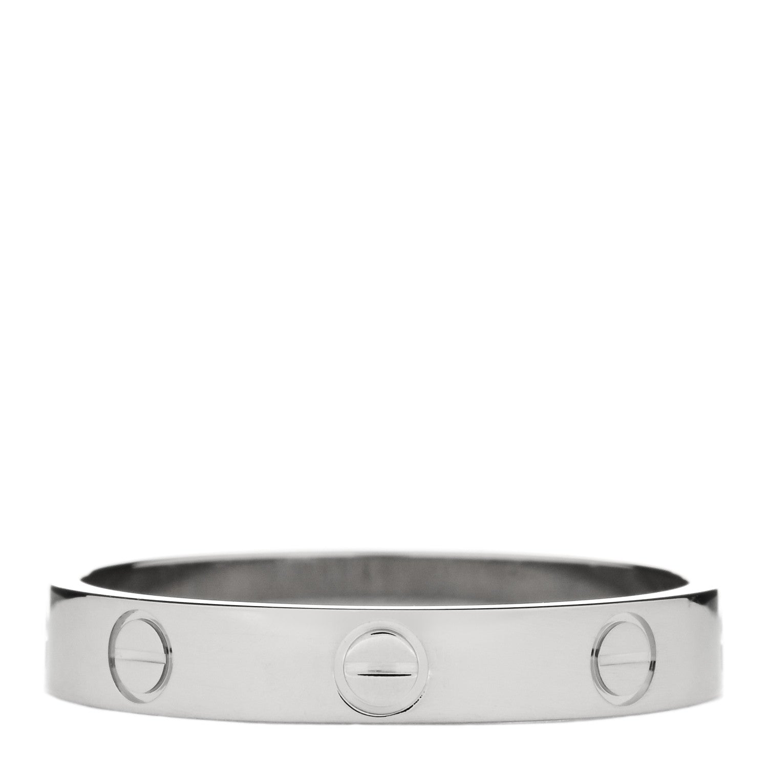 Cartier 18K White Gold 3.5mm LOVE Wedding Band Ring 60 9 3 of 4