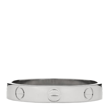 Cartier 18K White Gold 3.5mm LOVE Wedding Band Ring 60 9 3 of 4