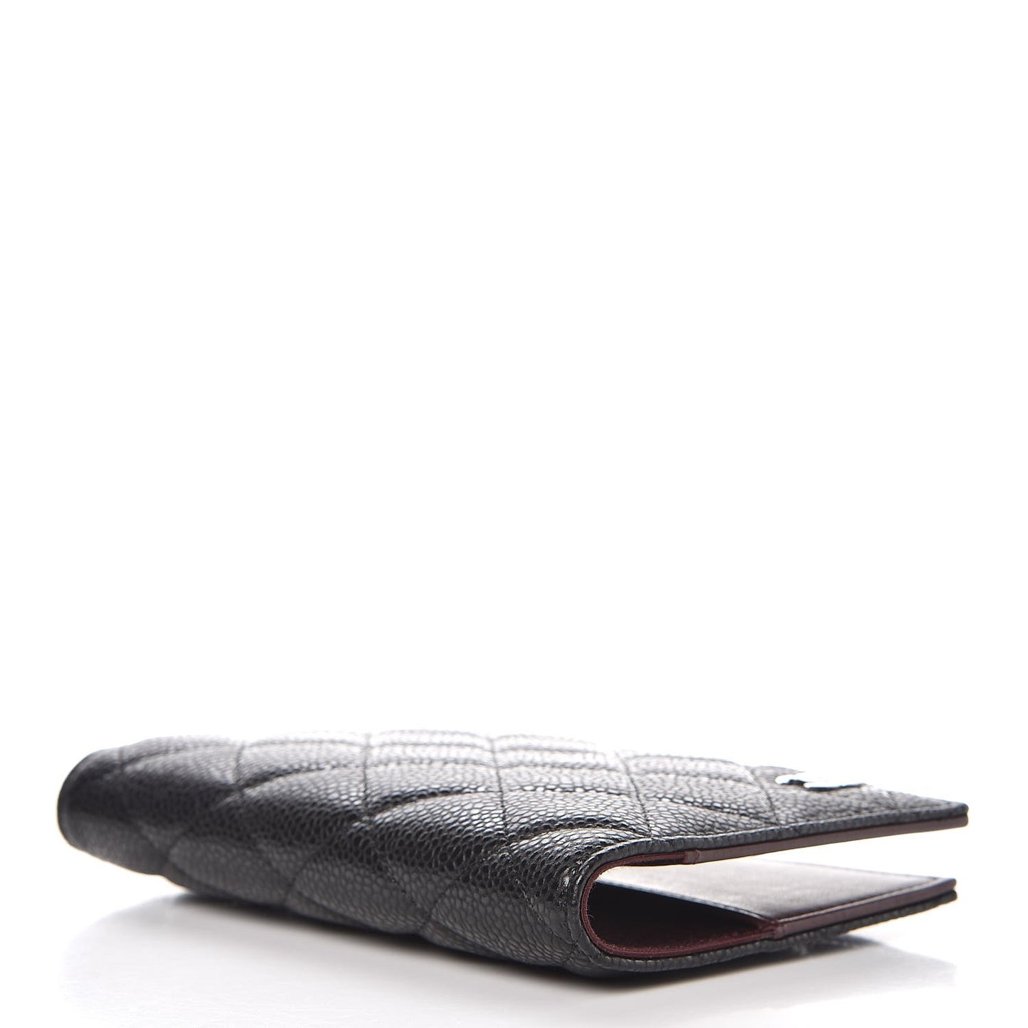 Caviar Quilted Passport Holder Black