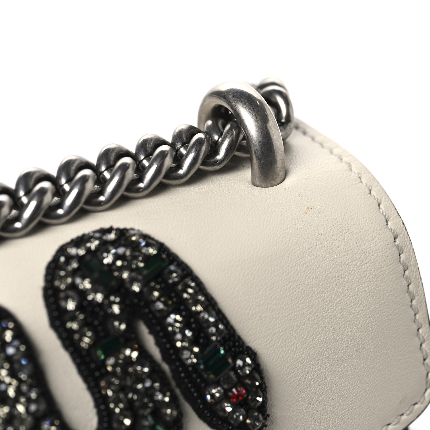 Gucci Calfskin Crystal Snake Embroidered Mini Dionysus Shoulder