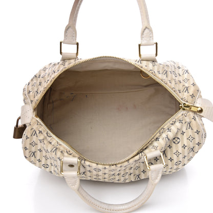 Louis Vuitton Mini Lin Croisette Speedy 30 Blue 5 of 15