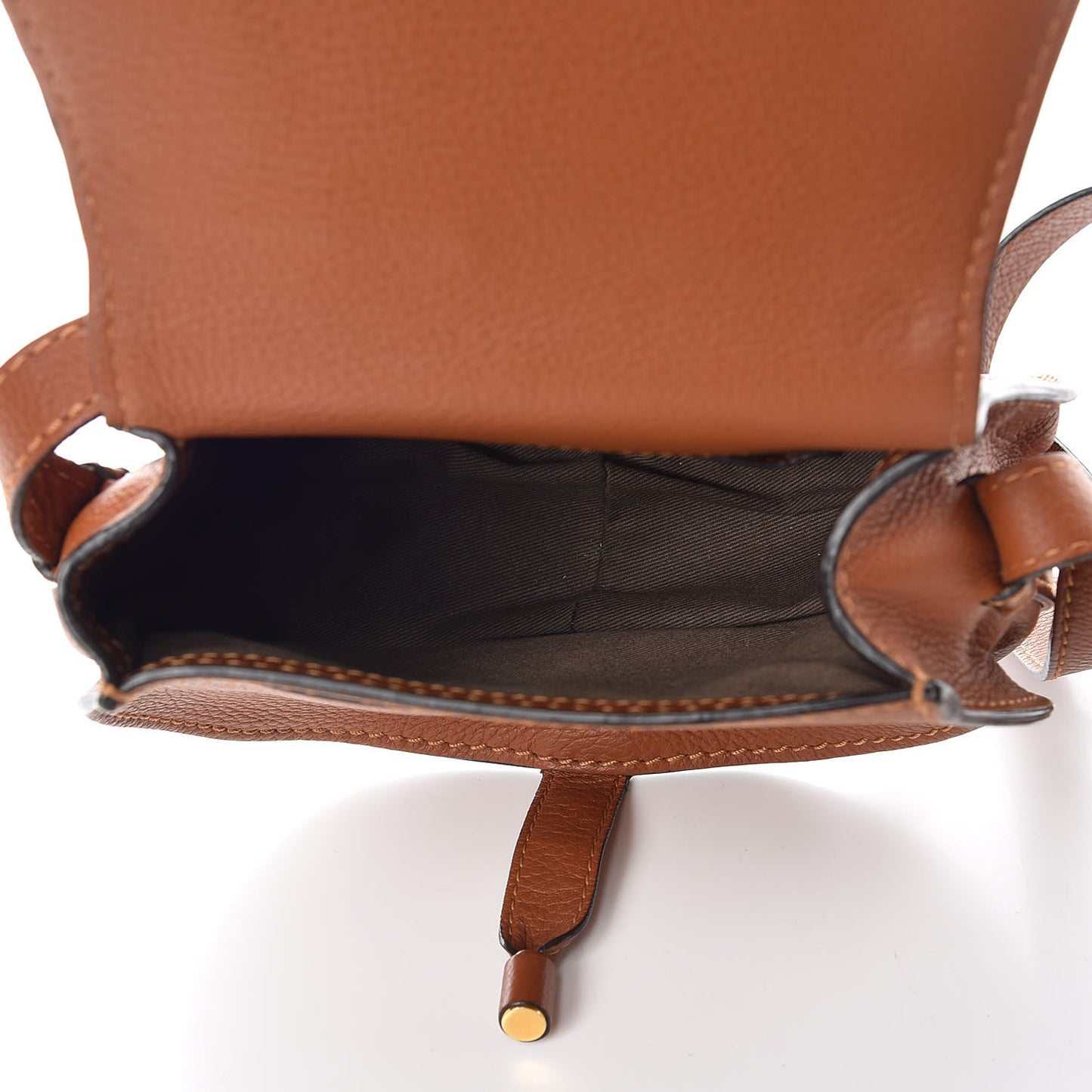 Calfskin Mini Marcie Round Crossbody Bag Tan