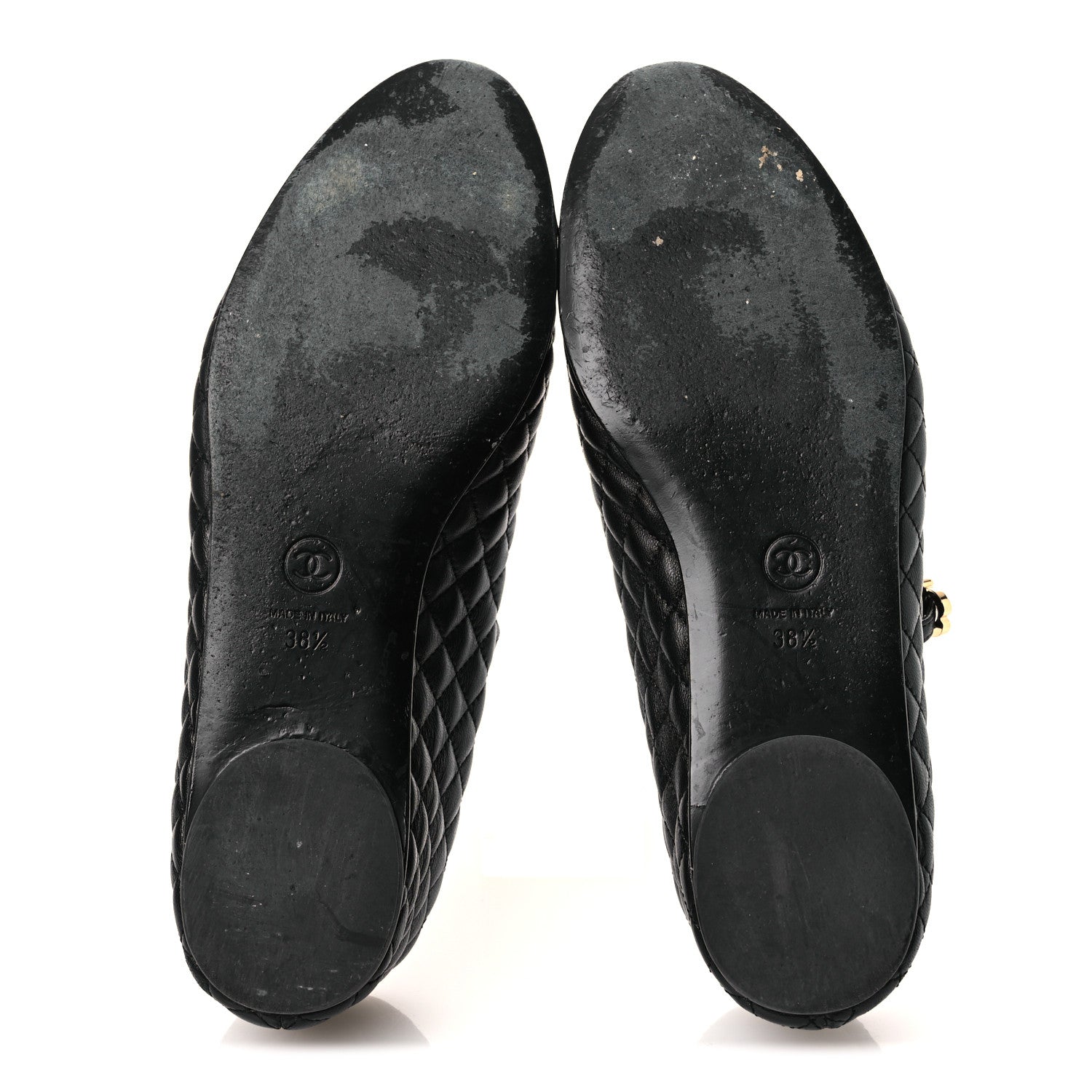Chanel Lambskin Quilted Mary Jane Flats 38.5 Black 7 of 14