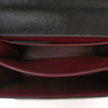 Saint Laurent Grain de Poudre Medium Classic Monogram Cassandra Top Handle Black Rouge Legion 5 of 9