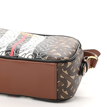 Burberry E-Canvas Monogram Stripe Micro Camera Bag Bridle Brown 10 of 10