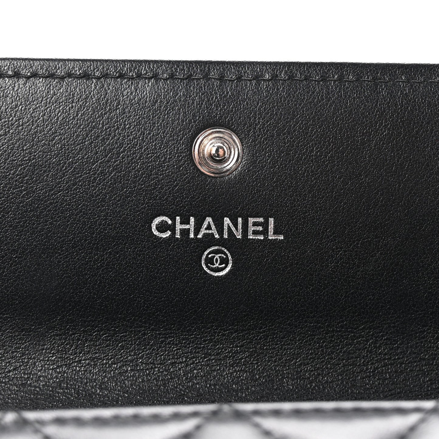 Caviar Quilted Large Boy Gusset Flap Wallet Black