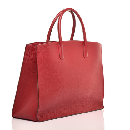 Hermes Togo White Bus 40 Rouge Casaque 3 of 9