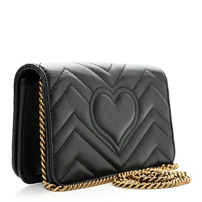 Gucci Calfskin Matelasse Mini Animal Studs GG Marmont Bag Black 3 of 9