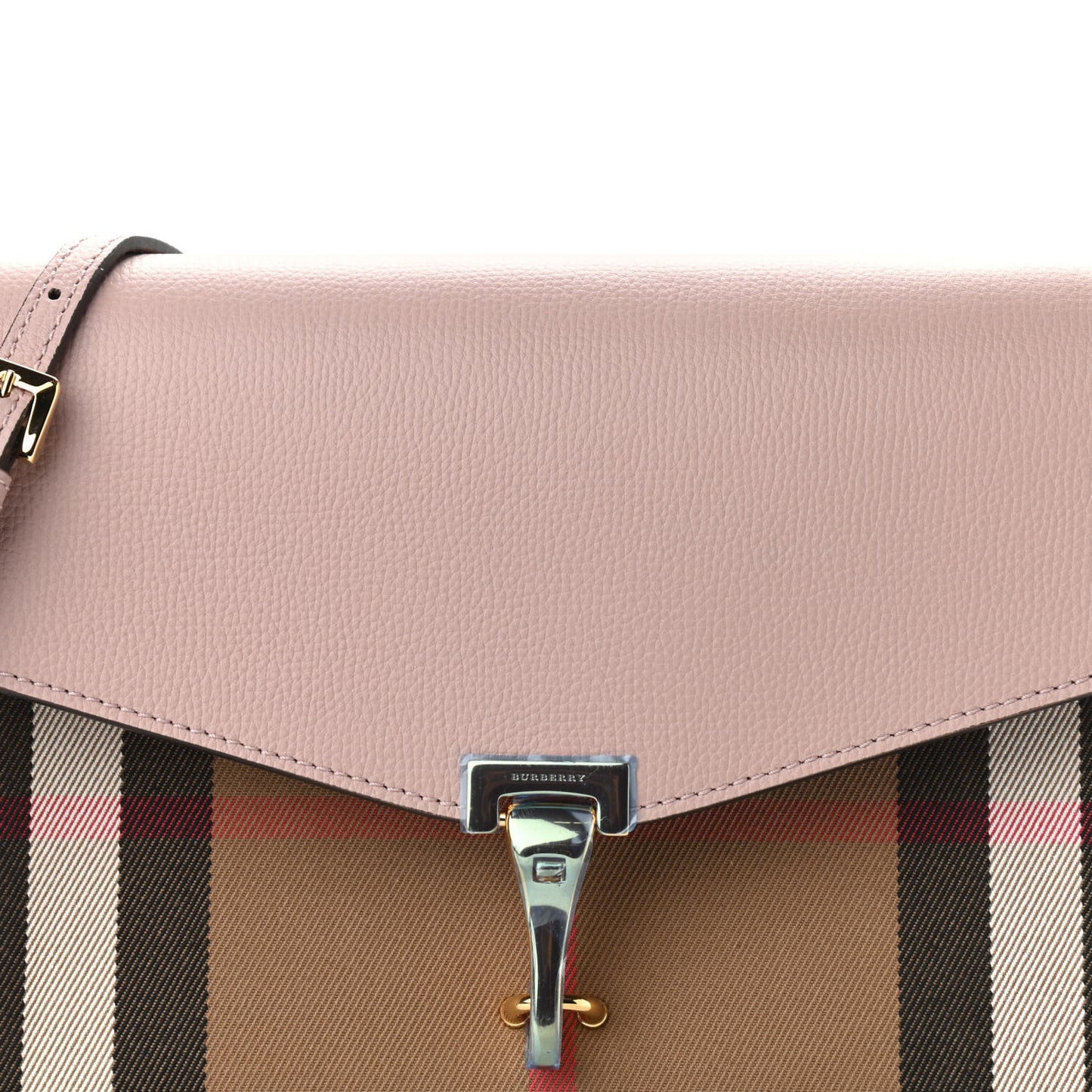 Derby Calfskin House Check Small Macken Crossbody Bag Pale Orchid