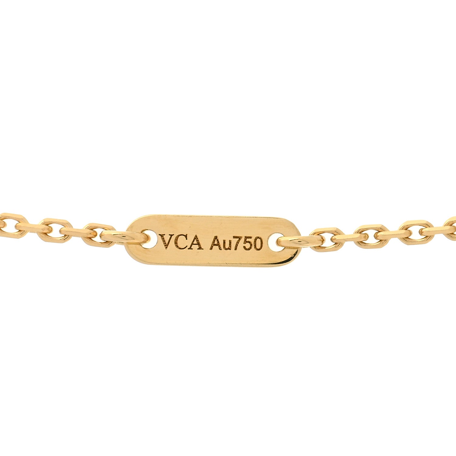 Van Cleef & Arpels 18K Yellow Gold Mother of Pearl Sweet Alhambra Pendant Necklace 5 of 6