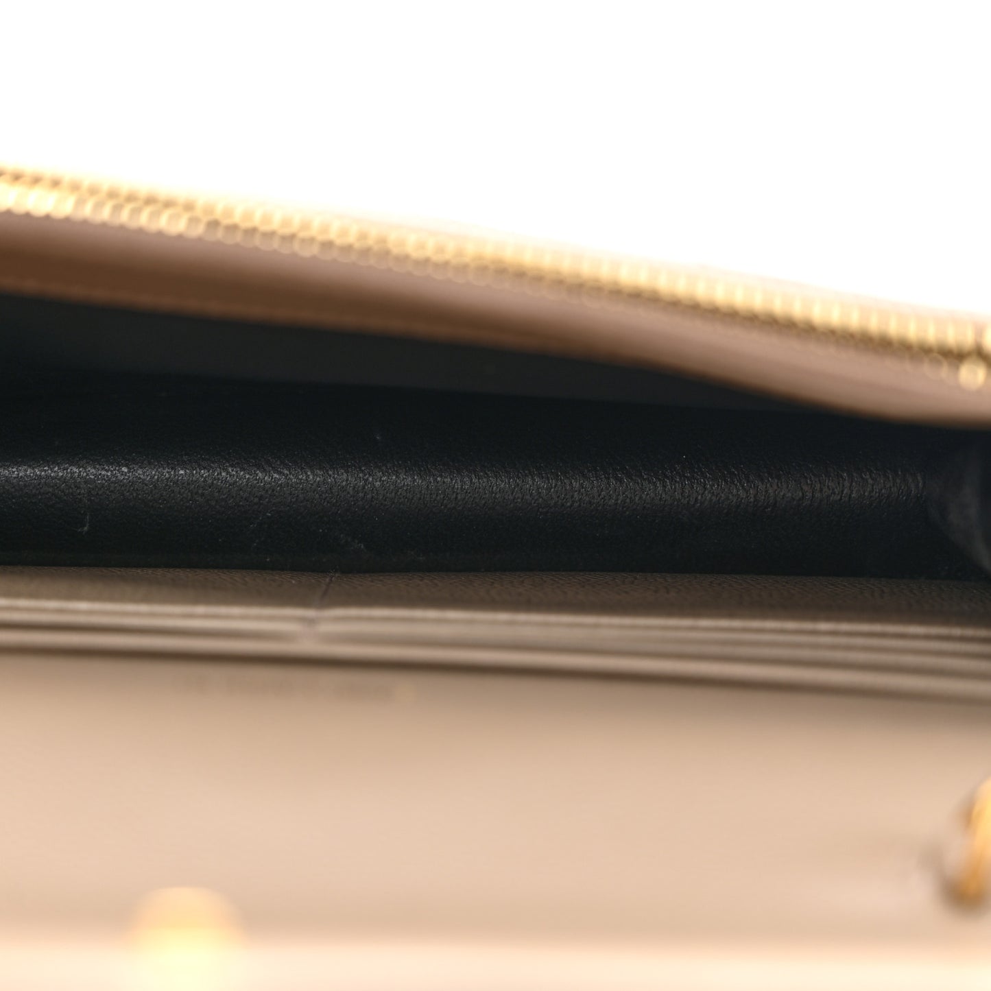 Grain De Poudre Matelasse Chevron Monogram Envelope Chain Wallet
