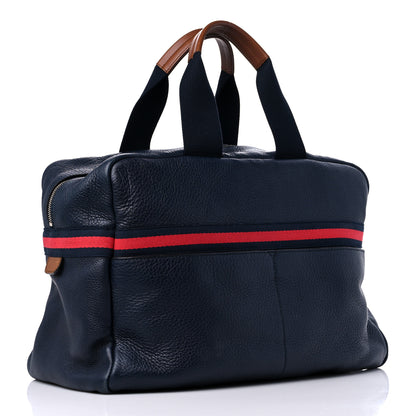 Gucci Calfskin Signature Web Duffle Navy 3 of 16