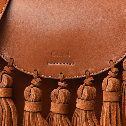 Chloe Calfskin Mini Hudson Fringe Shoulder Bag Caramel 9 of 9