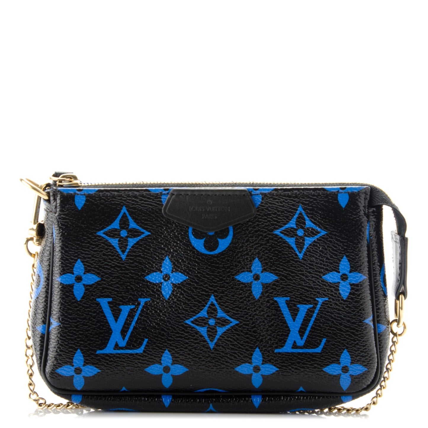 Colored Monogram Mini Pochette Accessories Blue Black