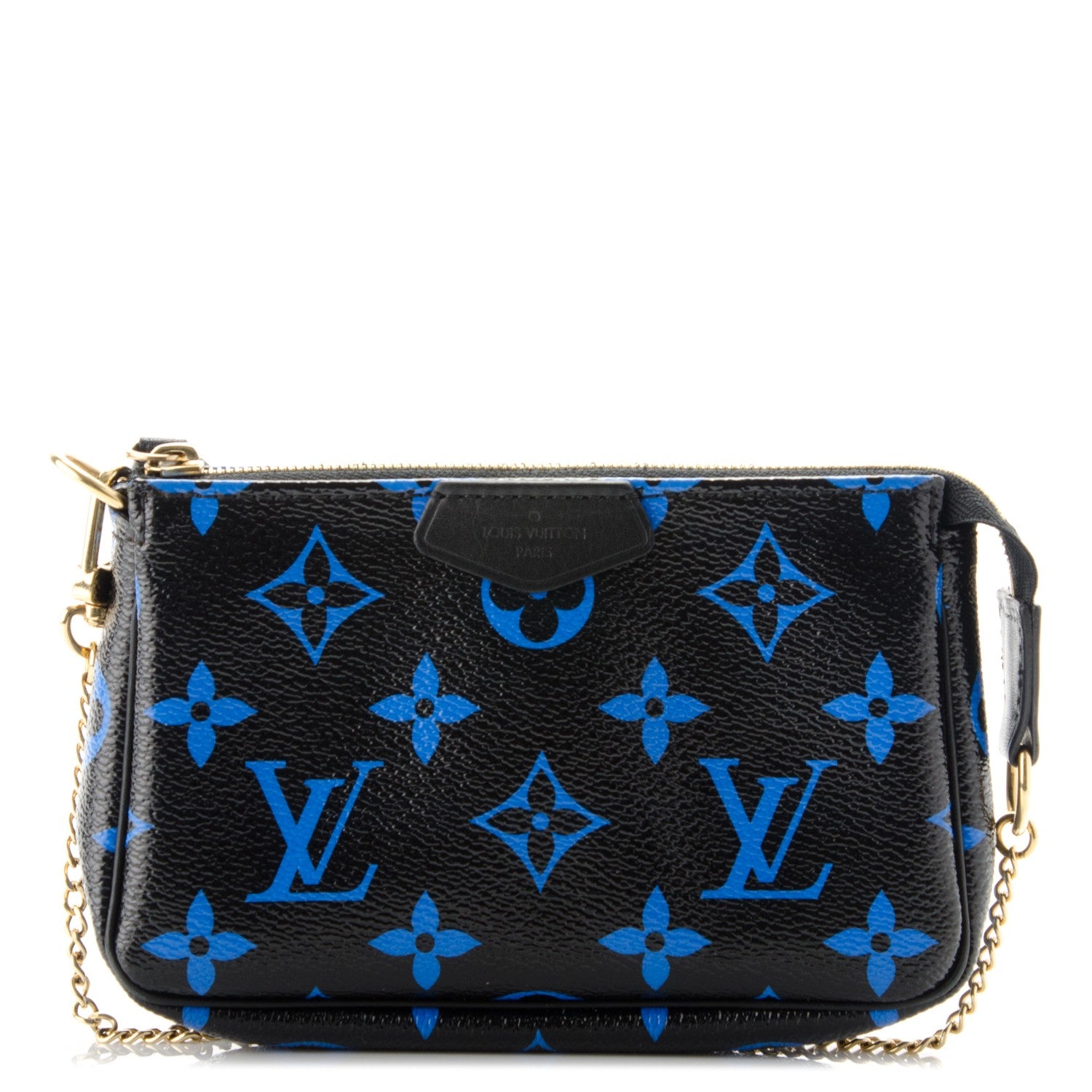 Louis Vuitton Colored Monogram Mini Pochette Accessories Blue Black 1 of 6