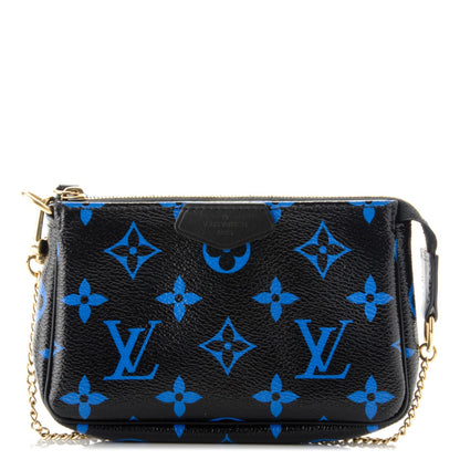 Louis Vuitton Colored Monogram Mini Pochette Accessories Blue Black 1 of 6
