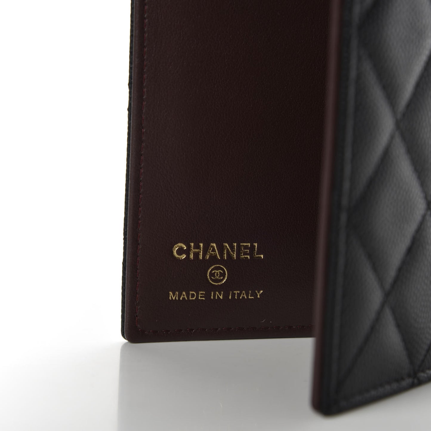 Caviar Quilted Passport Holder Black