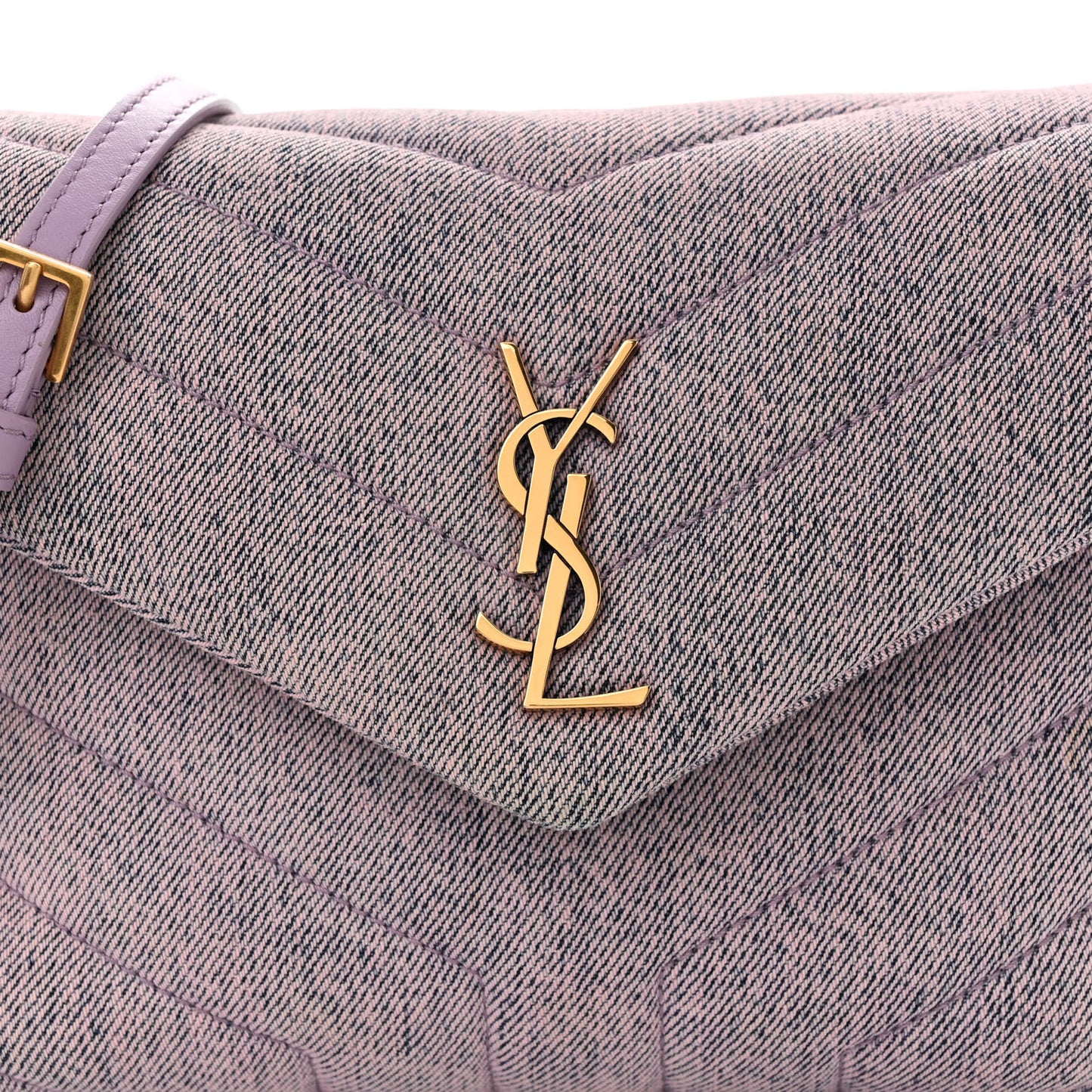 Denim Y Quilted Monogram Toy Loulou Crossbody Bag Bleached Lilac