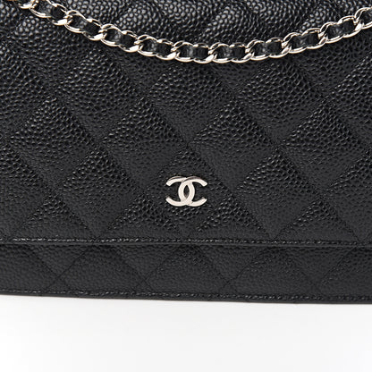 Chanel Caviar Quilted Wallet On Chain WOC Black 10 of 11