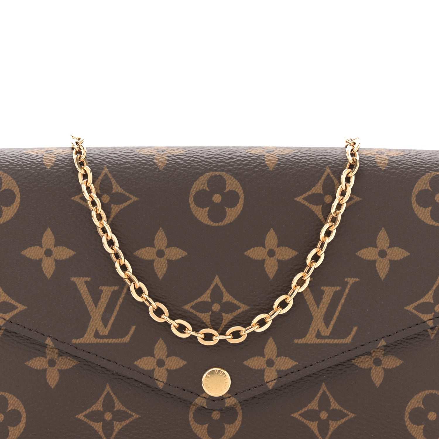 Louis Vuitton Monogram Pochette Felicie Chain Wallet Fuchsia 8 of 11