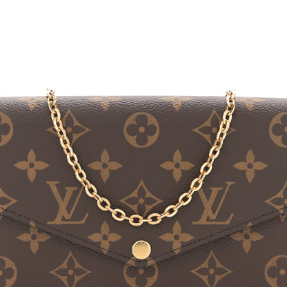 Louis Vuitton Monogram Pochette Felicie Chain Wallet Fuchsia 8 of 11