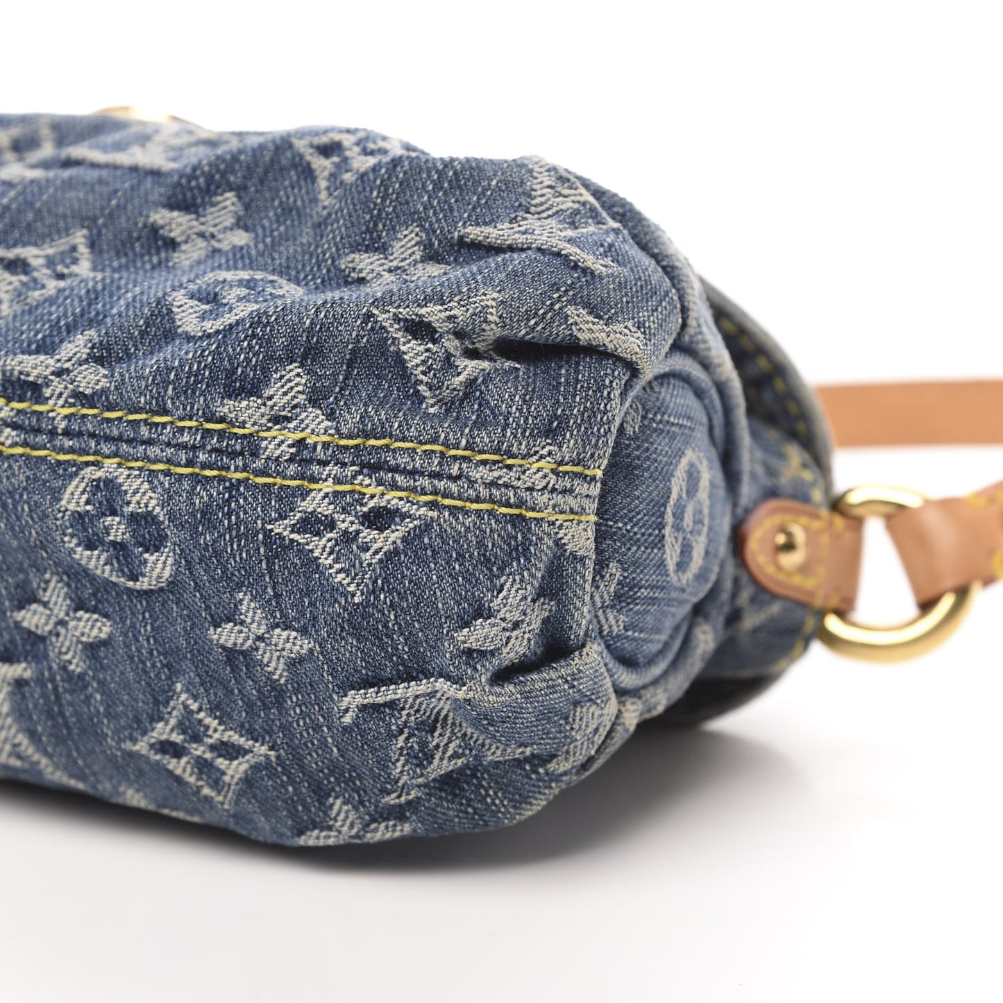Monogram Denim Mini Pleaty Blue