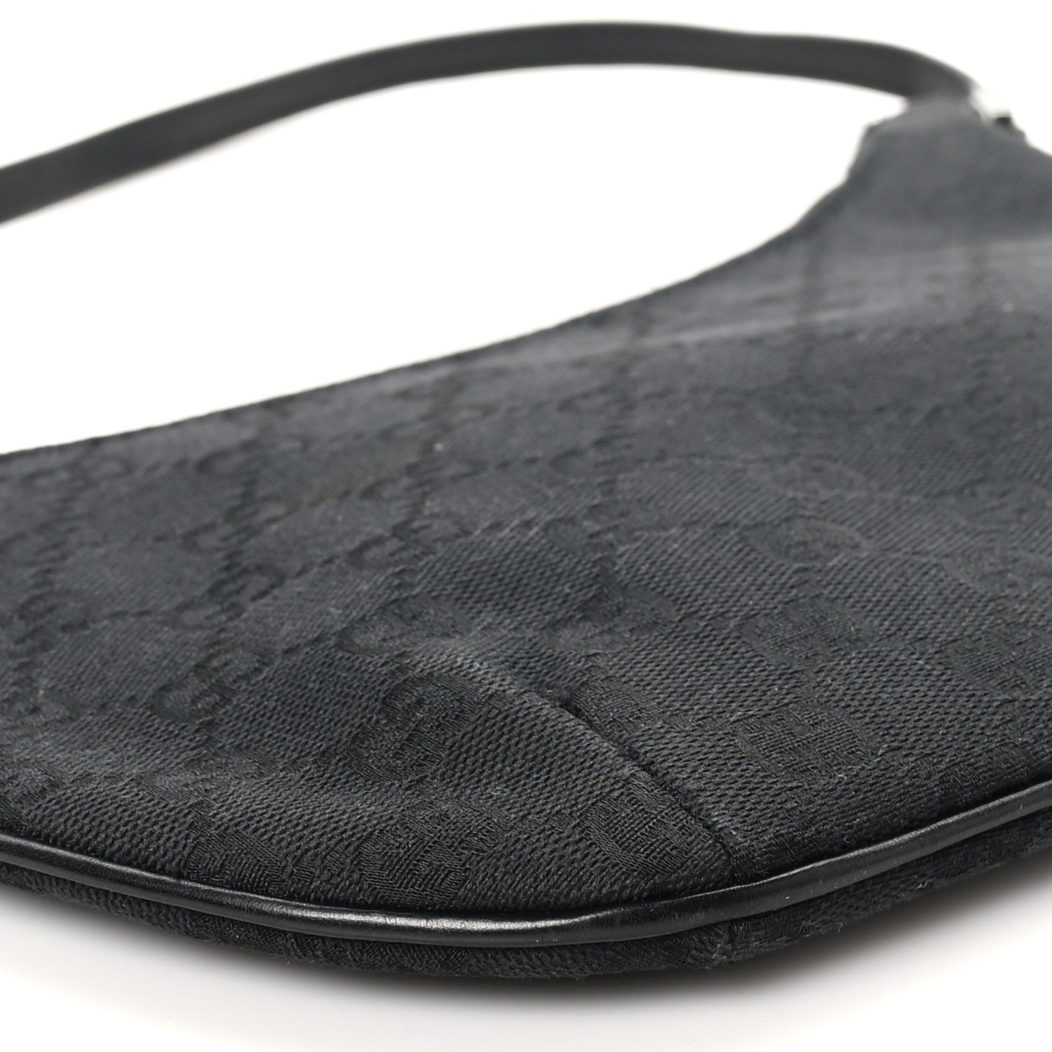 Gucci Denim Monogram Pochette Black 9 of 11