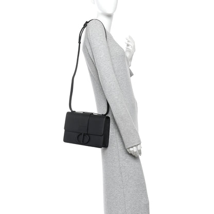 Christian Dior Ultra Matte Grained Calfskin 30 Montaigne Flap Bag Black 2 of 10