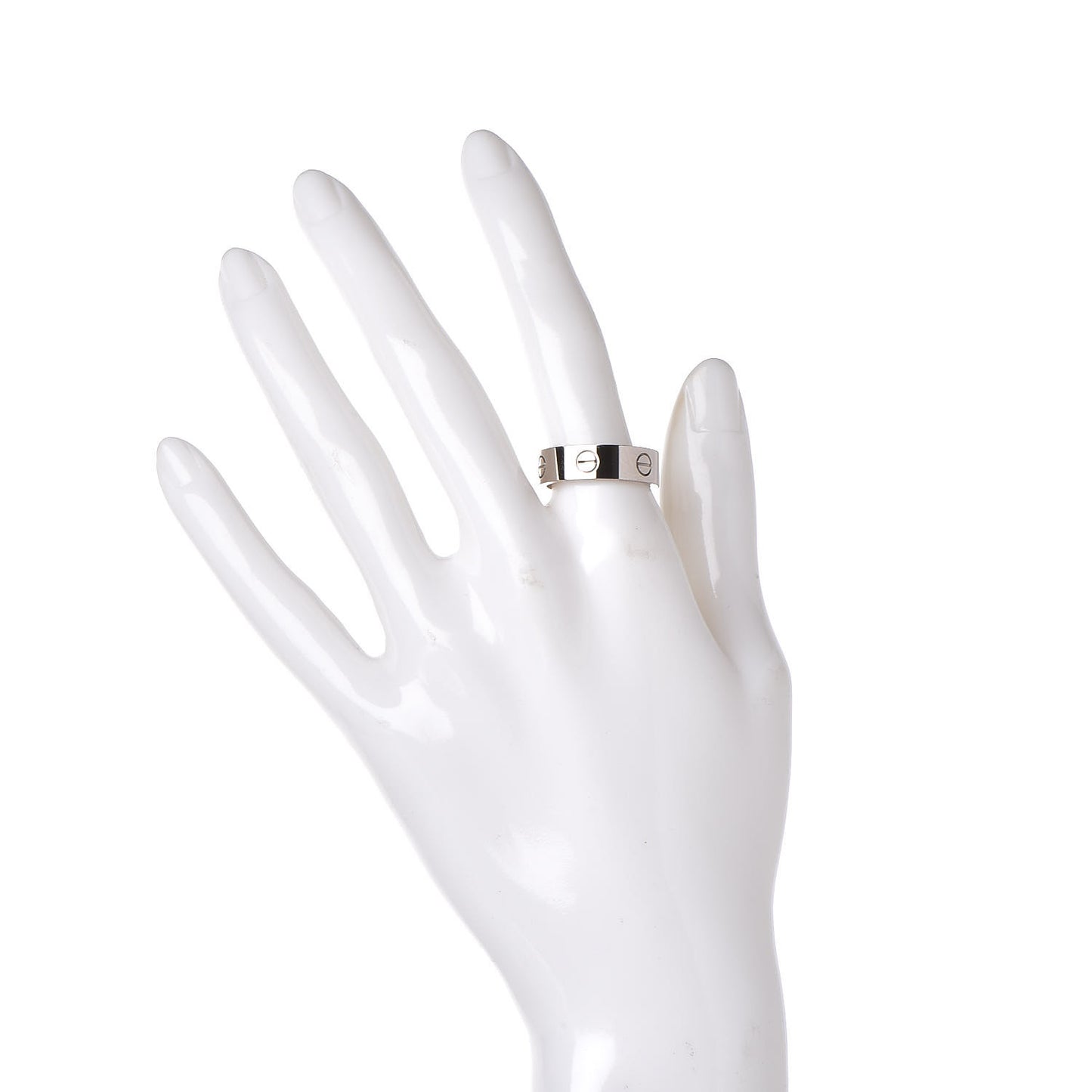 18K White Gold 5.5mm LOVE Ring 57 8
