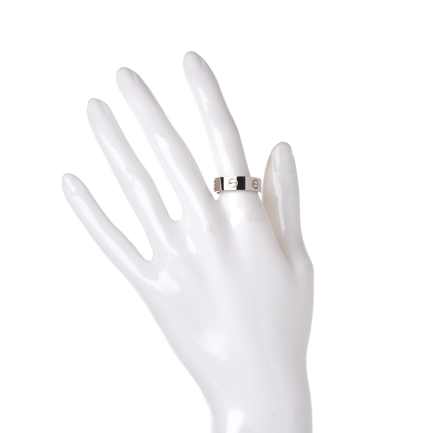 Cartier 18K White Gold 5.5mm LOVE Ring 57 8 2 of 5