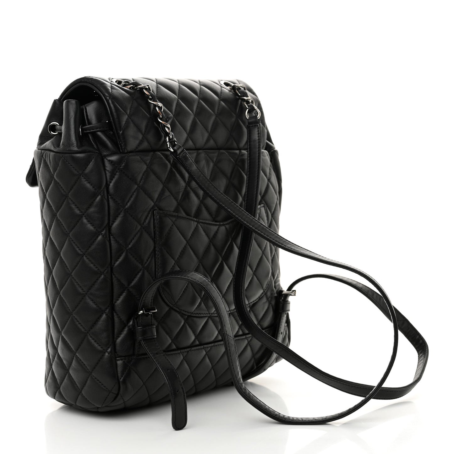 Lambskin Quilted Large Urban Spirit Backpack Black