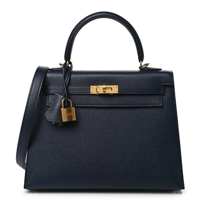 Hermes Epsom Kelly Sellier 25 Bleu Indigo 1 of 10