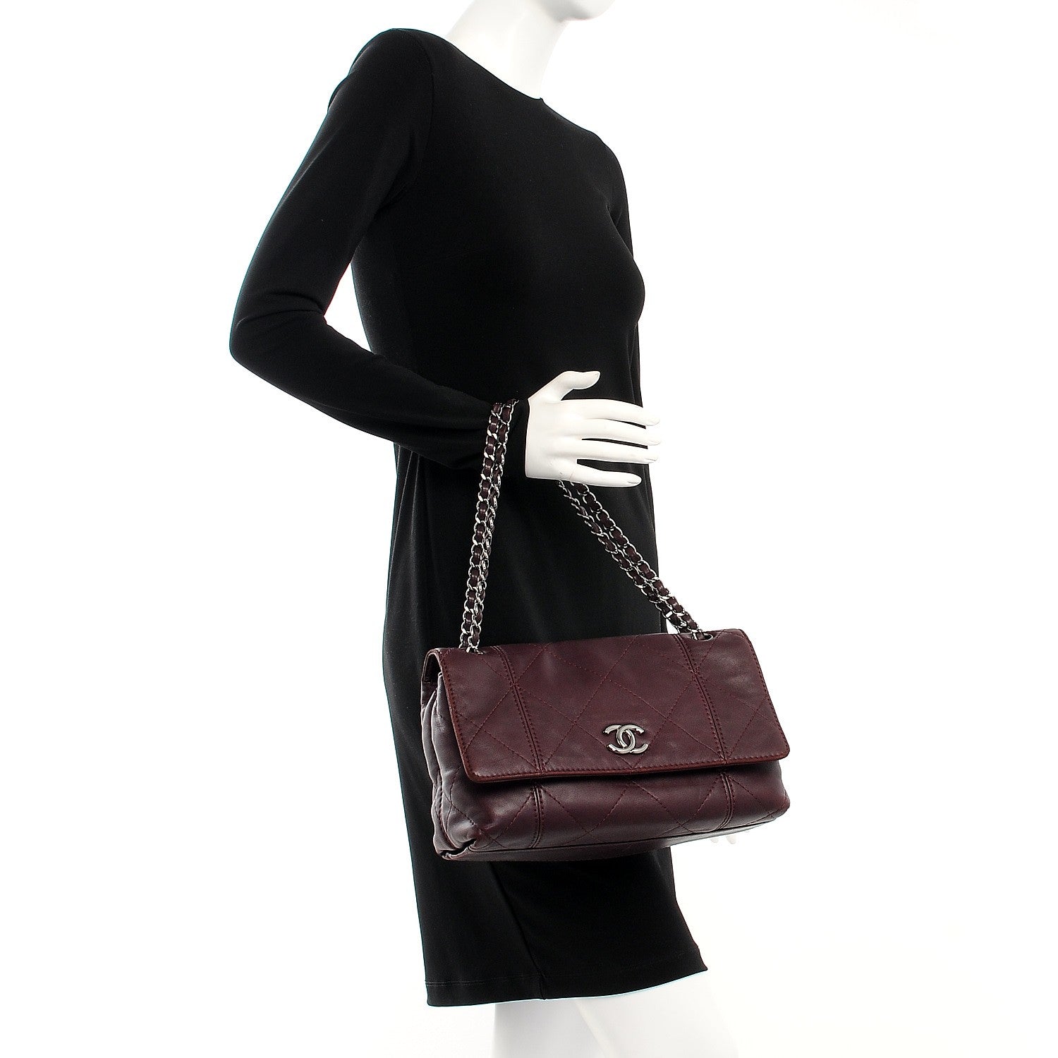 Chanel Lambskin Quilted Large Soft Touch Flap Burgundy 2 of 17