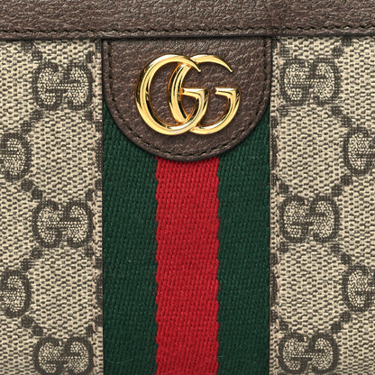 Gucci GG Supreme Monogram Web Ophidia Zip Around Wallet Brown 8 of 9