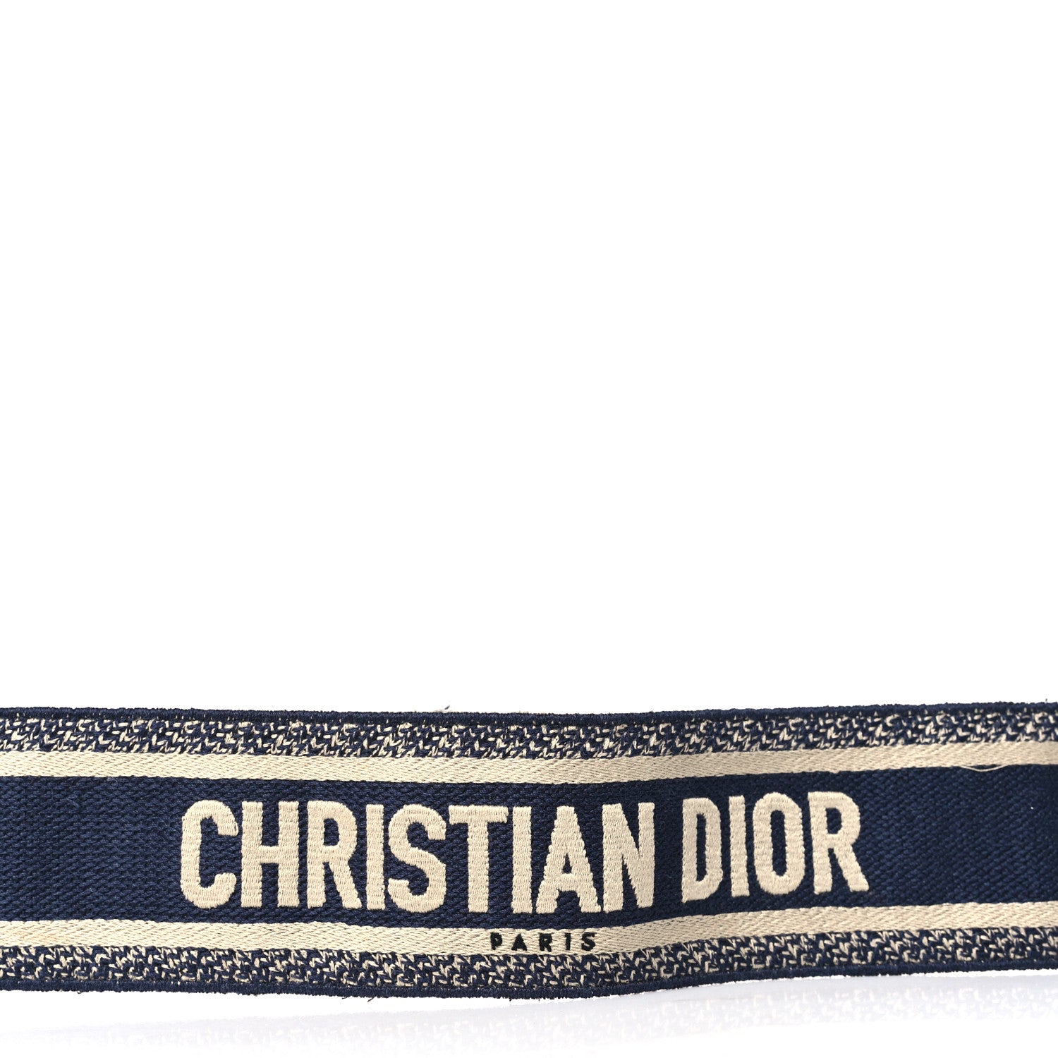 Christian Dior Canvas Embroidered Shoulder Strap Blue 3 of 6