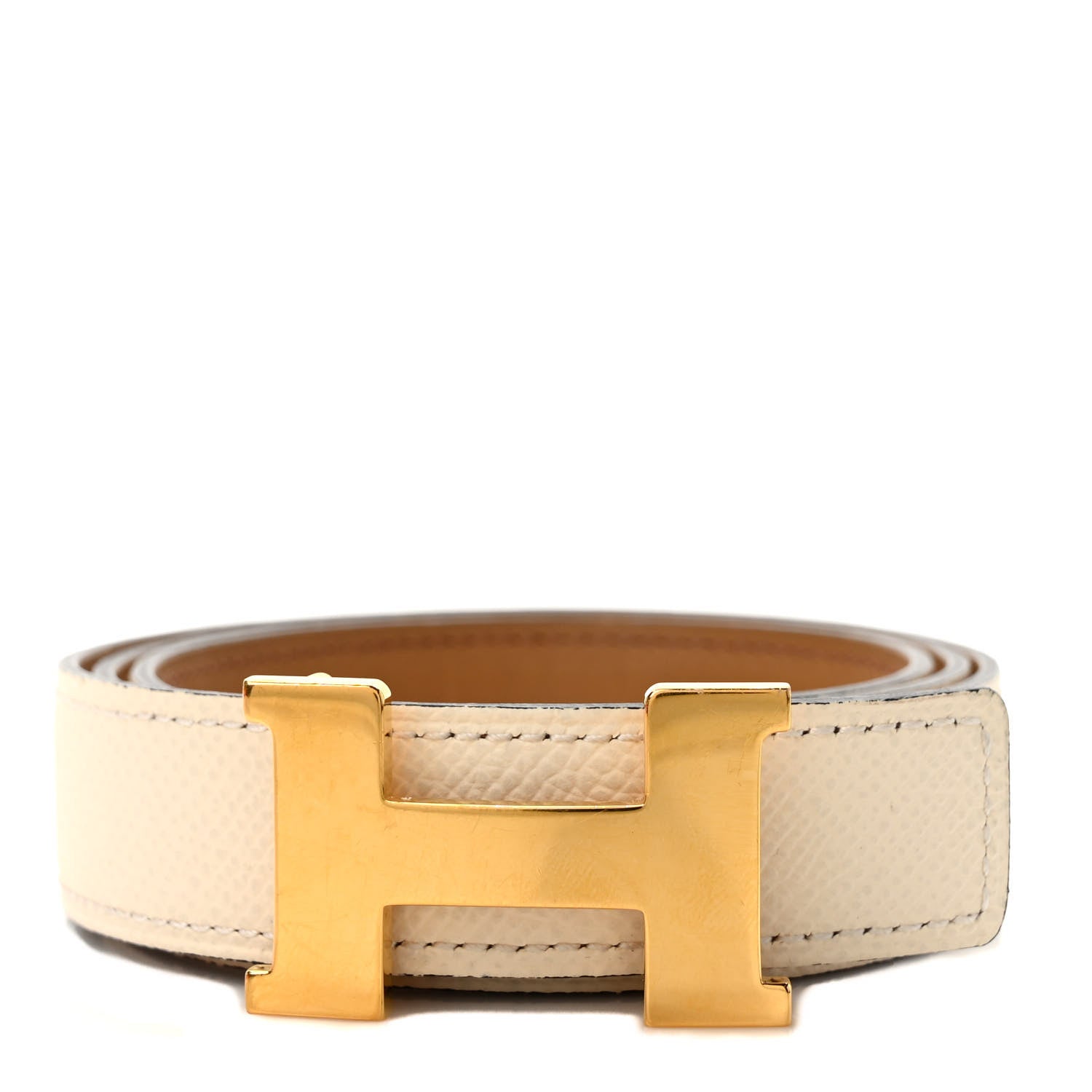 Hermes Epsom Swift 24mm Mini Constance H Belt 75 30 Nata Biscuit 1 of 4