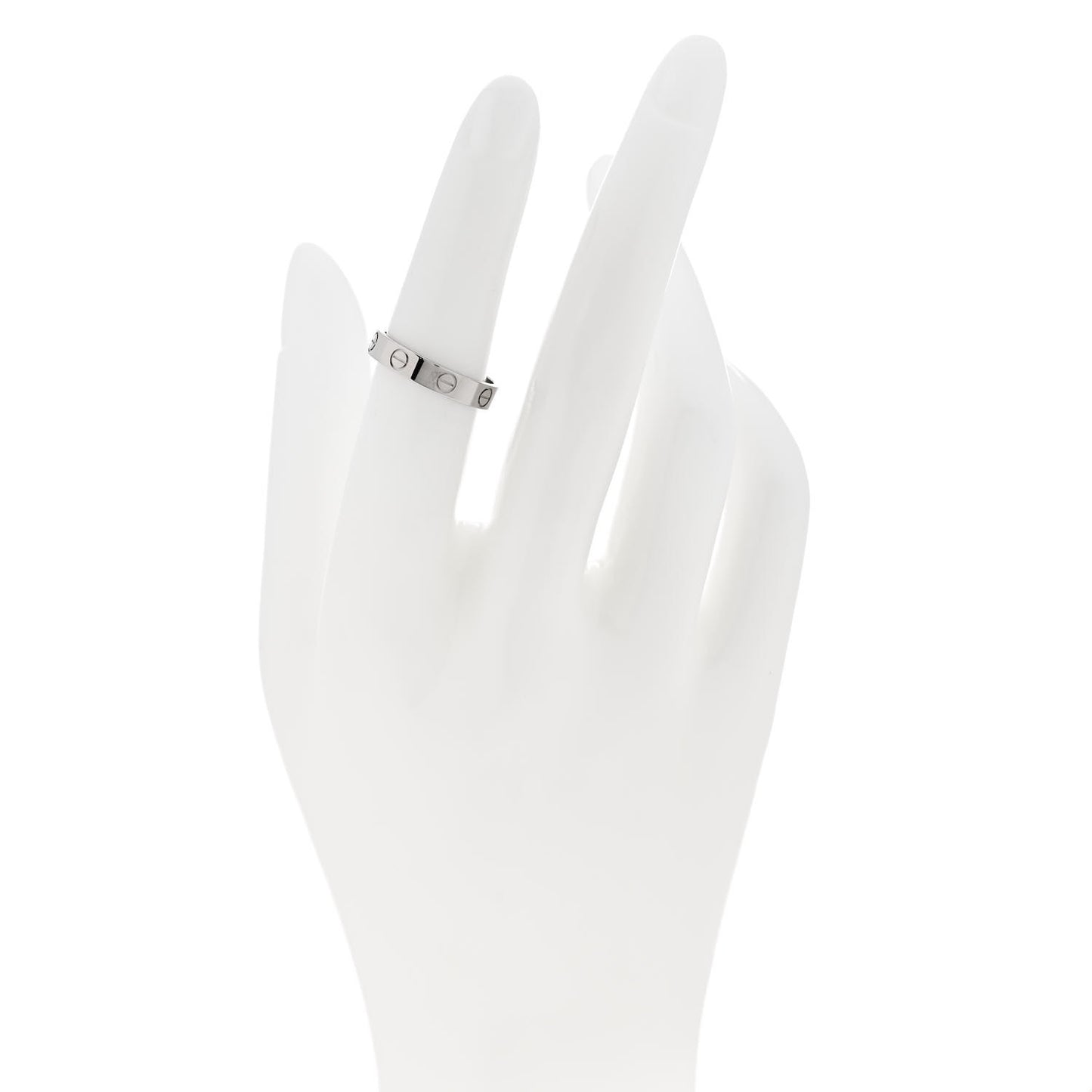 18K White Gold 3.5mm LOVE Wedding Band Ring 51 5.75