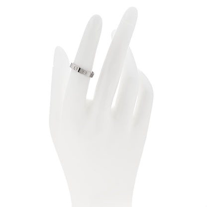 Cartier 18K White Gold 3.5mm LOVE Wedding Band Ring 51 5.75 2 of 4