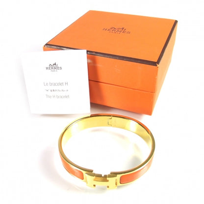 Hermes Enamel Narrow Clic Clac H Bracelet Orange 4 of 4