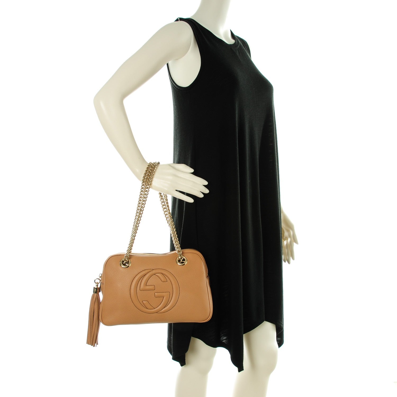 Gucci Pebbled Calfskin Small Soho Bowler Camelia 2 of 6