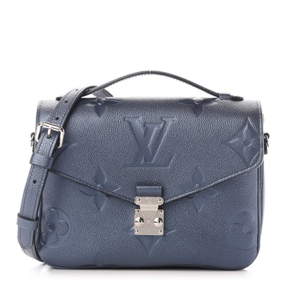 Louis Vuitton Metallic Empreinte Monogram Giant Pochette Metis Navy Nacre 1 of 8